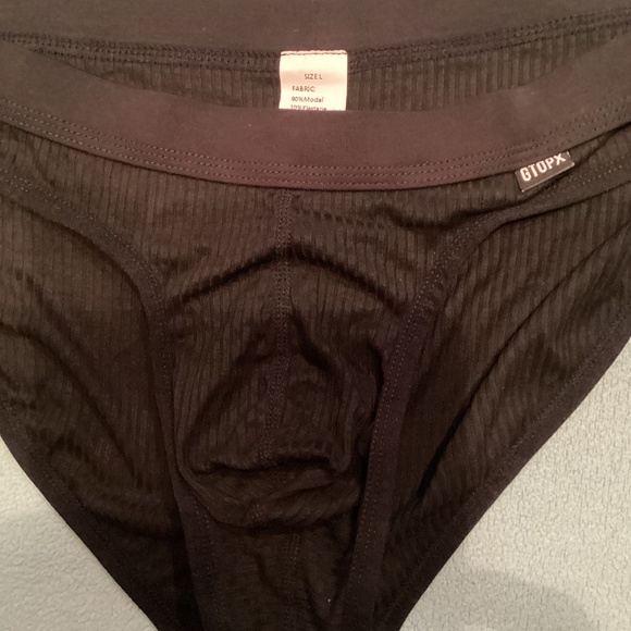Black ribbed brief, like new - Picture 2 of 6